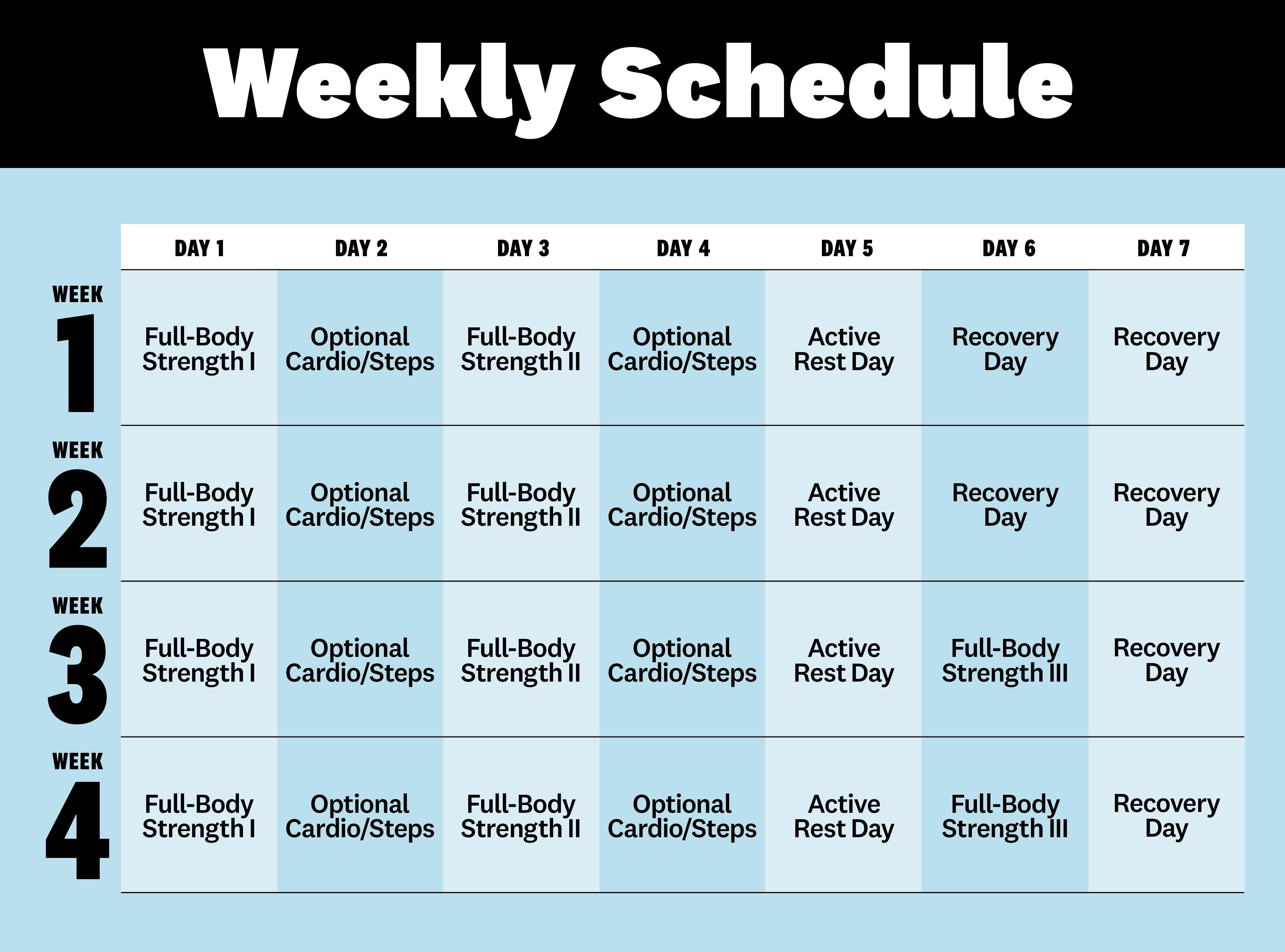 Crafting the Perfect Weekly Workout Schedule