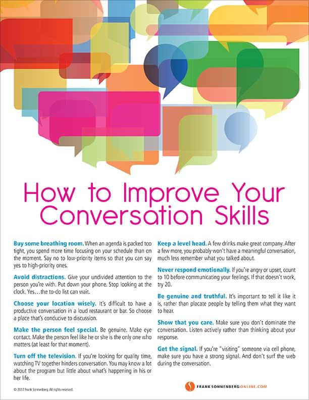 Building Conversational Skills to Engage and Connect